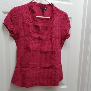 H&M Fuchsia Blouse with Short Sleeves